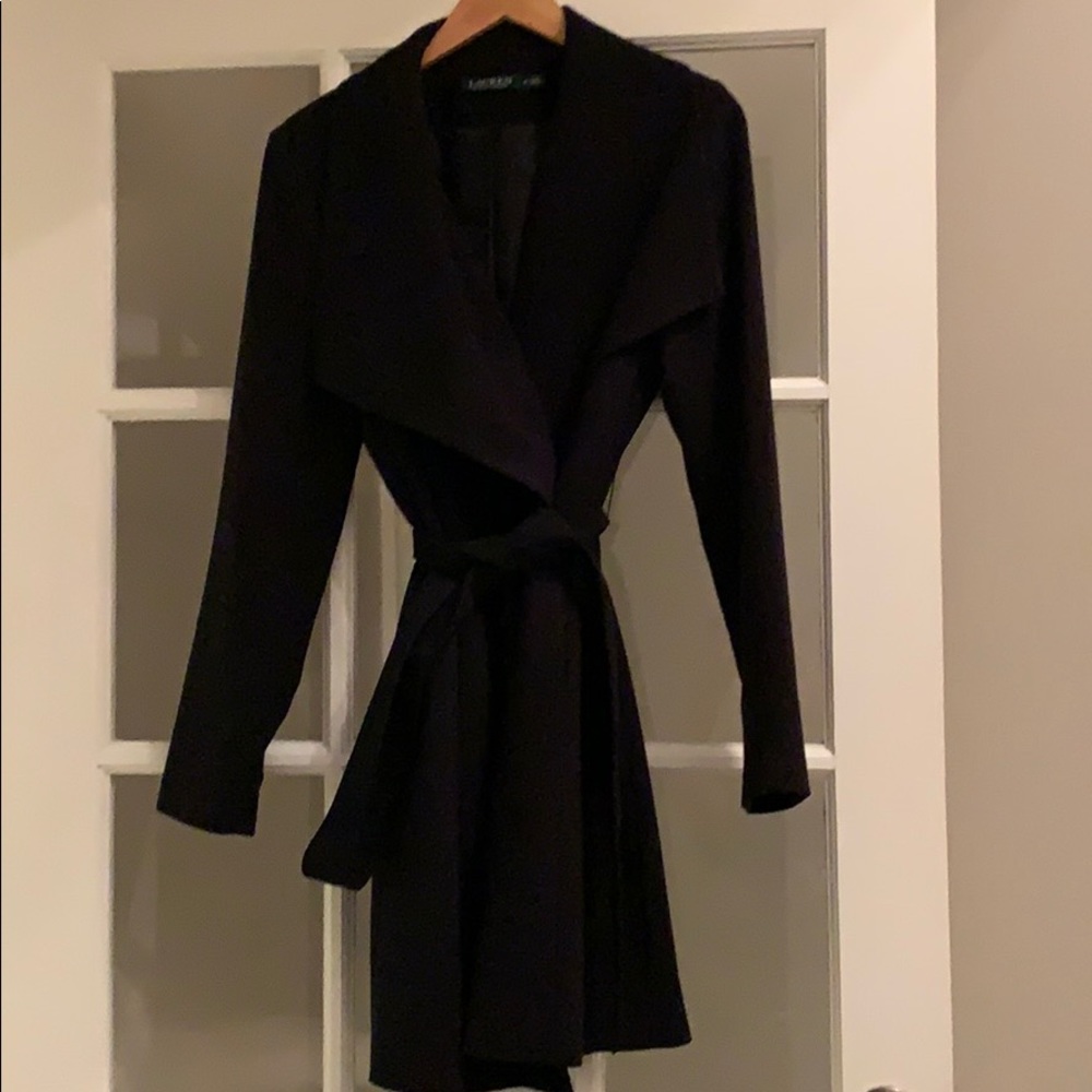 Black wrap coat